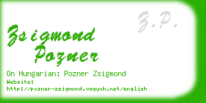 zsigmond pozner business card